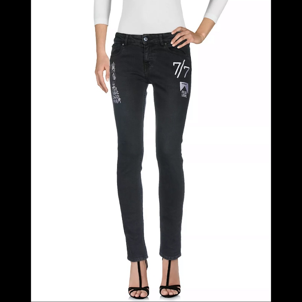 Filles A Papa Embroidered Night Shop Skinny Jeans